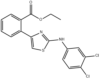 ETHYL 2-[2-(3,4-DICHLOROANILINO)-1,3-THIAZOL-4-YL]BENZENECARBOXYLATE Struktur