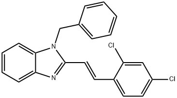 1-BENZYL-2-(2,4-DICHLOROSTYRYL)-1H-1,3-BENZIMIDAZOLE Struktur