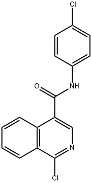 1-CHLORO-N-(4-CHLOROPHENYL)-4-ISOQUINOLINECARBOXAMIDE Struktur