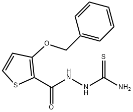 2-([3-(BENZYLOXY)-2-THIENYL]CARBONYL)-1-HYDRAZINECARBOTHIOAMIDE Struktur