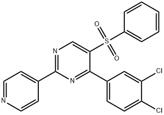 4-(3,4-DICHLOROPHENYL)-2-(4-PYRIDINYL)-5-PYRIMIDINYL PHENYL SULFONE Struktur
