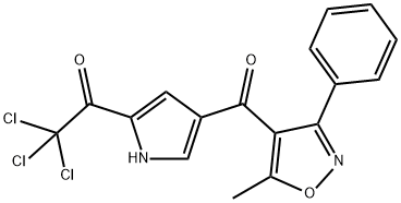 2,2,2-TRICHLORO-1-(4-[(5-METHYL-3-PHENYL-4-ISOXAZOLYL)CARBONYL]-1H-PYRROL-2-YL)-1-ETHANONE Struktur