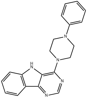 4-(4-PHENYLPIPERAZINO)-5H-PYRIMIDO[5,4-B]INDOLE Struktur