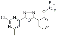 2-(2-CHLORO-6-METHYLPYRIMIDIN-4-YL)-5-[2-(TRIFLUOROMETHOXY)PHENYL]-1,3,4-OXADIAZOLE Struktur