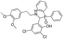 2,4-DICHLORO-6-[[(3,4-DIMETHOXYPHENETHYL)AMINO](DIPHENYLPHOSPHORYL)METHYL]PHENOL Struktur