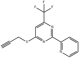 2-PROPYNYL 2-(2-PYRIDINYL)-6-(TRIFLUOROMETHYL)-4-PYRIMIDINYL SULFIDE Struktur