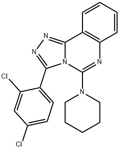 3-(2,4-DICHLOROPHENYL)-5-PIPERIDINO[1,2,4]TRIAZOLO[4,3-C]QUINAZOLINE Struktur