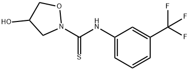 4-HYDROXY-N-[3-(TRIFLUOROMETHYL)PHENYL]DIHYDRO-2(3H)-ISOXAZOLECARBOTHIOAMIDE Struktur