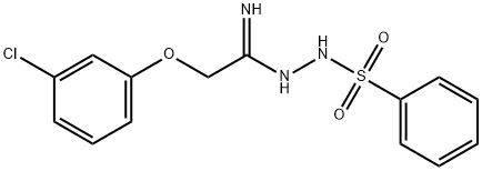 N'-[2-(3-CHLOROPHENOXY)ETHANIMIDOYL]BENZENESULFONOHYDRAZIDE Struktur