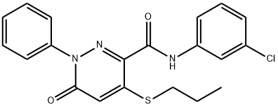 N-(3-CHLOROPHENYL)-6-OXO-1-PHENYL-4-(PROPYLSULFANYL)-1,6-DIHYDRO-3-PYRIDAZINECARBOXAMIDE Struktur