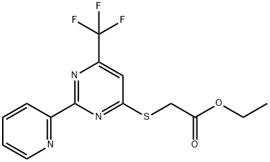 ETHYL 2-([2-(2-PYRIDINYL)-6-(TRIFLUOROMETHYL)-4-PYRIMIDINYL]SULFANYL)ACETATE Struktur