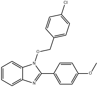 1-[(4-CHLOROBENZYL)OXY]-2-(4-METHOXYPHENYL)-1H-1,3-BENZIMIDAZOLE Struktur