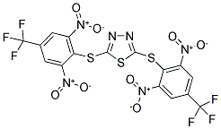 2,5-DI([2,6-DINITRO-4-(TRIFLUOROMETHYL)PHENYL]THIO)-1,3,4-THIADIAZOLE Struktur