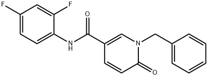 1-BENZYL-N-(2,4-DIFLUOROPHENYL)-6-OXO-1,6-DIHYDRO-3-PYRIDINECARBOXAMIDE Struktur