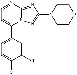 7-(3,4-DICHLOROPHENYL)-2-MORPHOLINO[1,2,4]TRIAZOLO[1,5-A]PYRIMIDINE Struktur