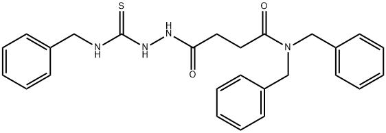 N,N-DIBENZYL-4-(2-[(BENZYLAMINO)CARBOTHIOYL]HYDRAZINO)-4-OXOBUTANAMIDE Struktur