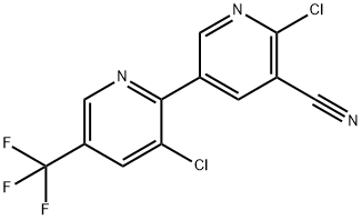 2-CHLORO-3-CYANO-5-(3-CHLORO-5-TRIFLUOROMETHYL-2-PYRIDYL)PYRIDINE Struktur