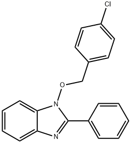 1-[(4-CHLOROBENZYL)OXY]-2-PHENYL-1H-1,3-BENZIMIDAZOLE Struktur