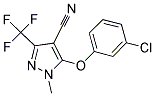 5-(3-CHLOROPHENOXY)-1-METHYL-3-(TRIFLUOROMETHYL)-1H-PYRAZOLE-4-CARBONITRILE Struktur