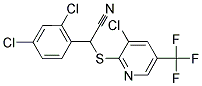 2-([3-CHLORO-5-(TRIFLUOROMETHYL)-2-PYRIDINYL]SULFANYL)-2-(2,4-DICHLOROPHENYL)ACETONITRILE Struktur