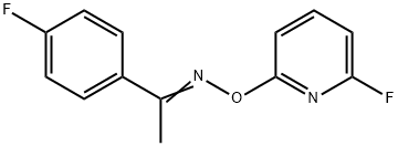 1-(4-FLUOROPHENYL)-1-ETHANONE O-(6-FLUORO-2-PYRIDINYL)OXIME Struktur