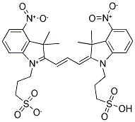 2-(3-(3,3-DIMETHYL-4-NITRO-1-(3-SULFOPROPYL)-1H-2(3H)-INDOLIDENE)-1-PROPENYL)-3,3-DIMETHYL-4-NITRO-1-(3-SULFOPROPYL)-3H-INDOLIUM HYDROXIDE, INNER SALT Struktur