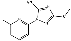 1-(6-FLUORO-2-PYRIDINYL)-3-(METHYLSULFANYL)-1H-1,2,4-TRIAZOL-5-AMINE Struktur