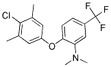 N1,N1-DIMETHYL-2-(4-CHLORO-3,5-DIMETHYLPHENOXY)-5-(TRIFLUOROMETHYL)ANILINE Struktur