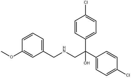 1,1-BIS(4-CHLOROPHENYL)-2-[(3-METHOXYBENZYL)AMINO]-1-ETHANOL Struktur