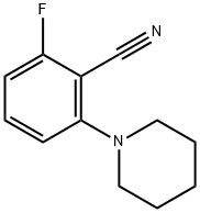 2-FLUORO-6-PIPERIDINOBENZONITRILE Struktur