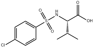 2-([(4-CHLOROPHENYL)SULFONYL]AMINO)-3-METHYLBUTANOIC ACID Struktur