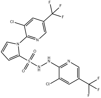 N',1-BIS[3-CHLORO-5-(TRIFLUOROMETHYL)-2-PYRIDINYL]-1H-PYRROLE-2-SULFONOHYDRAZIDE Struktur