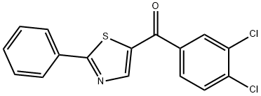 (3,4-DICHLOROPHENYL)(2-PHENYL-1,3-THIAZOL-5-YL)METHANONE Struktur