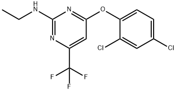 4-(2,4-DICHLOROPHENOXY)-N-ETHYL-6-(TRIFLUOROMETHYL)-2-PYRIMIDINAMINE Struktur