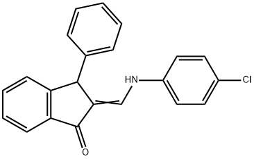 2-[(4-CHLOROANILINO)METHYLENE]-3-PHENYL-1-INDANONE Struktur