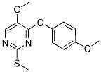 5-METHOXY-2-(METHYLSULFANYL)-4-PYRIMIDINYL 4-METHOXYPHENYL ETHER Struktur