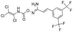 3-[3,5-BIS(TRIFLUOROMETHYL)PHENYL]-N'-(([(1,2,2-TRICHLOROVINYL)AMINO]CARBONYL)OXY)PROP-2-ENIMIDAMIDE Struktur