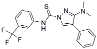 3-(DIMETHYLAMINO)-4-PHENYL-N-[3-(TRIFLUOROMETHYL)PHENYL]-1H-PYRAZOLE-1-CARBOTHIOAMIDE Struktur