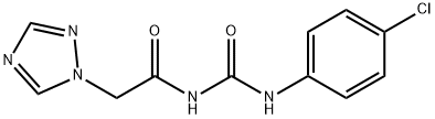 N-(4-CHLOROPHENYL)-N'-[2-(1H-1,2,4-TRIAZOL-1-YL)ACETYL]UREA Struktur