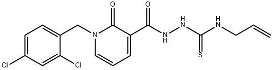 N-ALLYL-2-([1-(2,4-DICHLOROBENZYL)-2-OXO-1,2-DIHYDRO-3-PYRIDINYL]CARBONYL)-1-HYDRAZINECARBOTHIOAMIDE Struktur