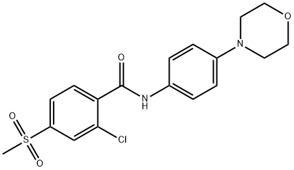 2-CHLORO-4-(METHYLSULFONYL)-N-(4-MORPHOLINOPHENYL)BENZENECARBOXAMIDE Struktur