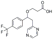 3-[2-(PYRAZIN-2-YL)-1-[4-(TRIFLUOROMETHYL)PHENYL]ETHOXY]PROPANOIC ACID Struktur