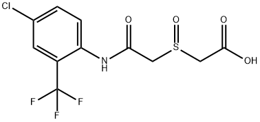 2-((2-[4-CHLORO-2-(TRIFLUOROMETHYL)ANILINO]-2-OXOETHYL)SULFINYL)ACETIC ACID Struktur