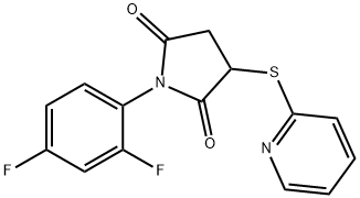 1-(2,4-DIFLUOROPHENYL)-3-(2-PYRIDINYLSULFANYL)DIHYDRO-1H-PYRROLE-2,5-DIONE Struktur