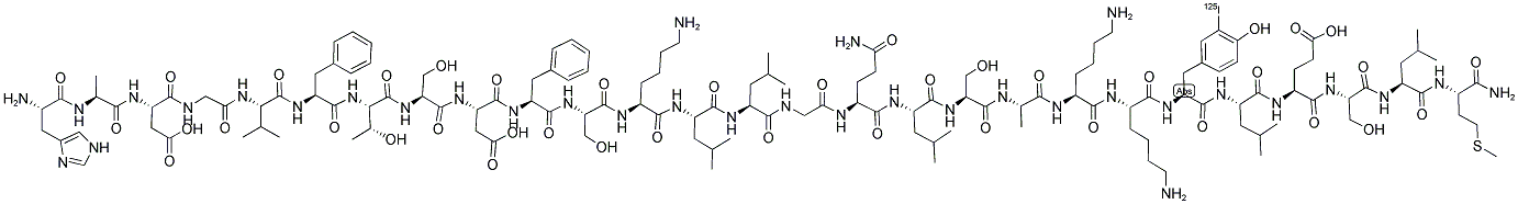 ([125I]-TYR)-PHM-27 (HUMAN) Struktur