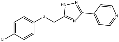 4-(3-([(4-CHLOROPHENYL)SULFANYL]METHYL)-1H-1,2,4-TRIAZOL-5-YL)PYRIDINE Struktur