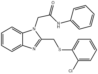 2-(2-([(2-CHLOROPHENYL)SULFANYL]METHYL)-1H-1,3-BENZIMIDAZOL-1-YL)-N-PHENYLACETAMIDE Struktur