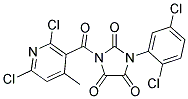 1-[(2,6-DICHLORO-4-METHYL-3-PYRIDYL)CARBONYL]-3-(2,5-DICHLOROPHENYL)IMIDAZOLIDINE-2,4,5-TRIONE Struktur