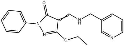 5-ETHOXY-2-PHENYL-4-([(3-PYRIDINYLMETHYL)AMINO]METHYLENE)-2,4-DIHYDRO-3H-PYRAZOL-3-ONE Struktur