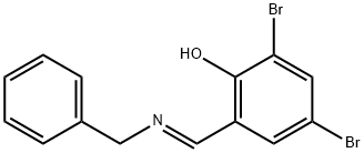 2-[(BENZYLIMINO)METHYL]-4,6-DIBROMOBENZENOL Struktur